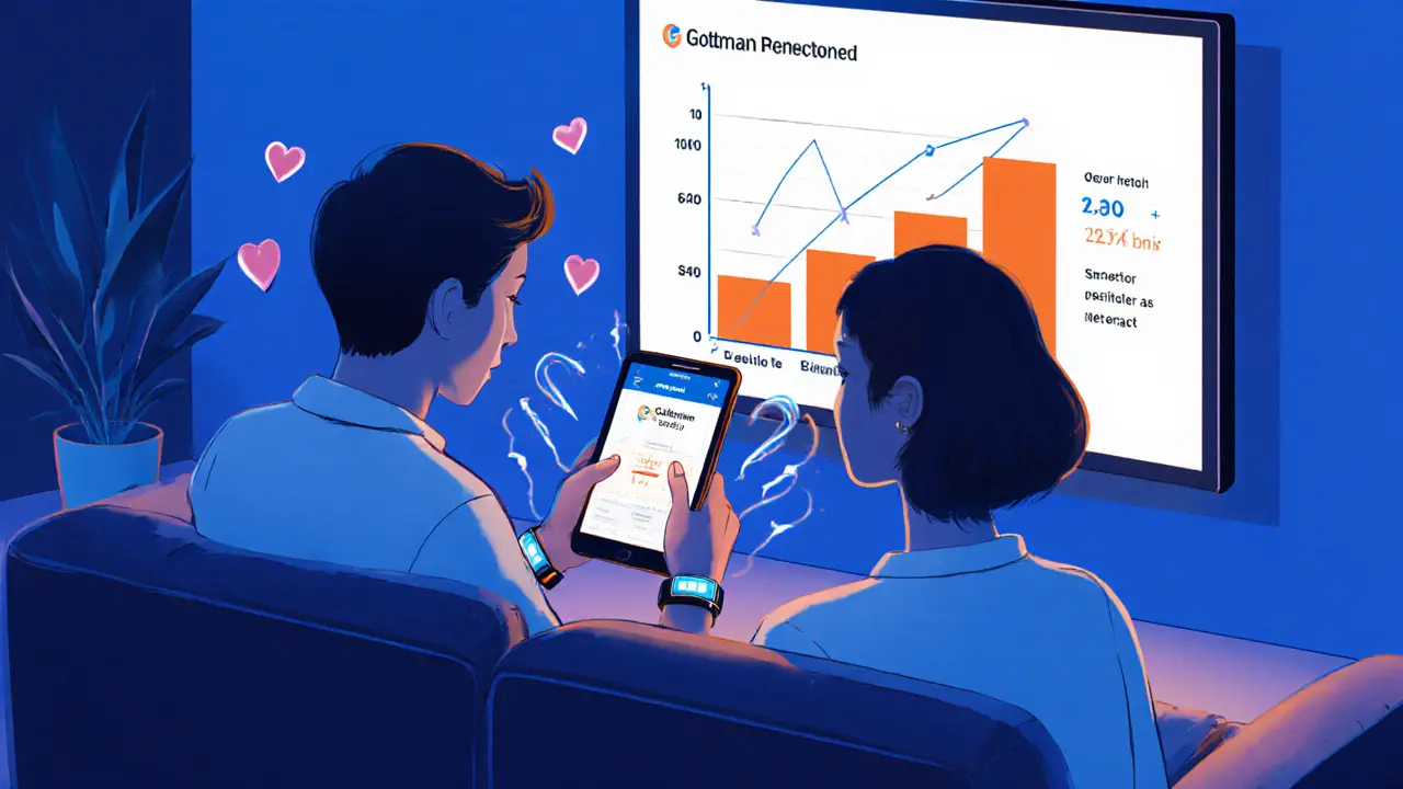 Digitální aplikace Gottman Connect analyzuje data páru s nositelnými zařízeními.