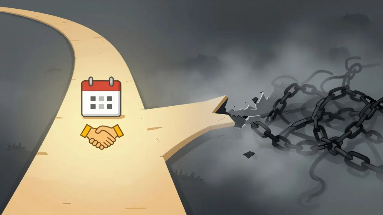Porovnání plánované a neplánované přestávky v terapii