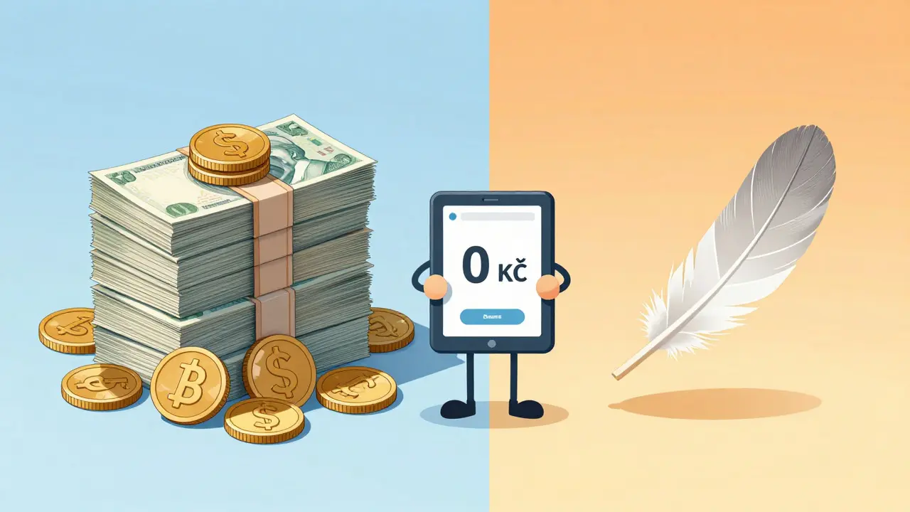 Kresba porovnávající vysoké náklady a úspory při terapii přes benefity