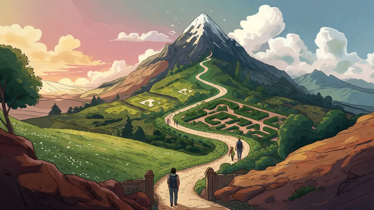 Ilustrace cesty psychoterapií jako dlouhodobé investice