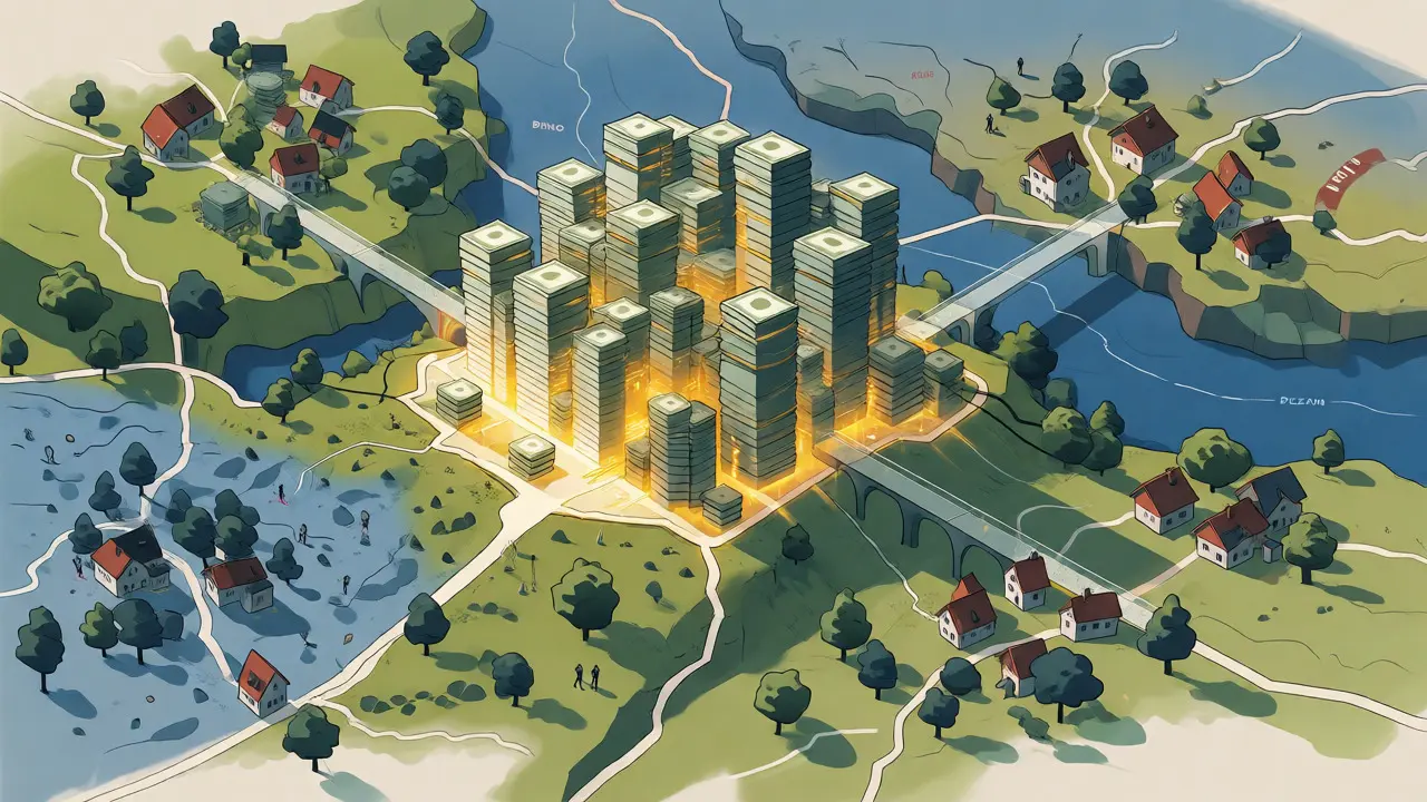 Stylizovaná mapa ČR znázorňující koncentraci terapeutů v Praze oproti regionům
